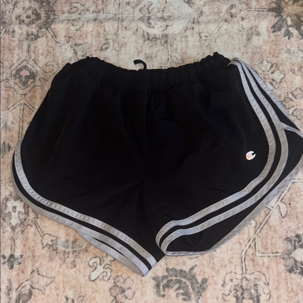 Champion Black and Gray Athletic Shorts Lightweight Design